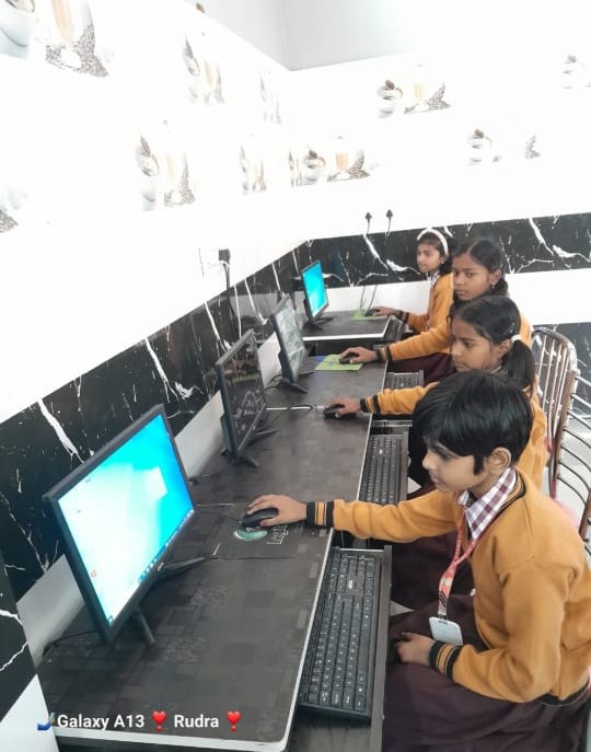 Computer lab with students learning