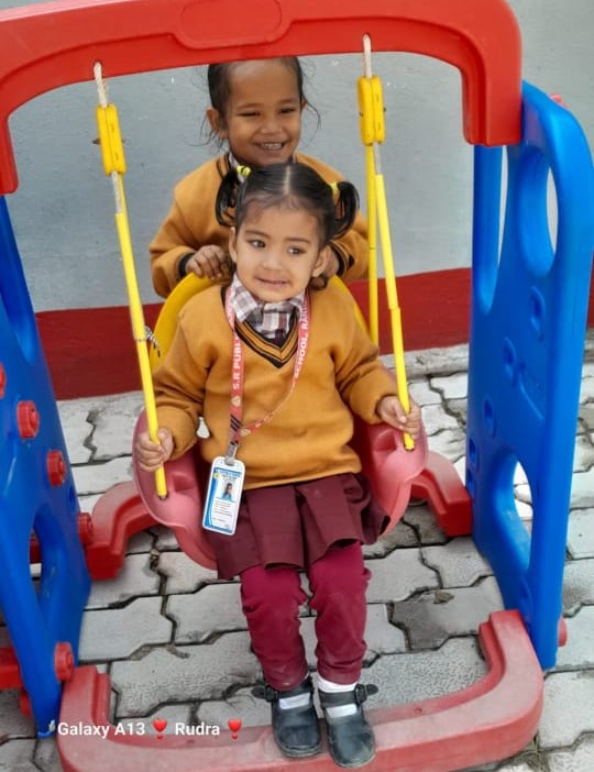 Playground area with students
